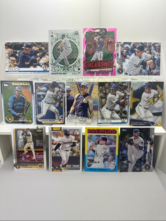 Topps Other - Christian Yelich/Brice Turang w/ Woodruff aces in Brewers lot of 13